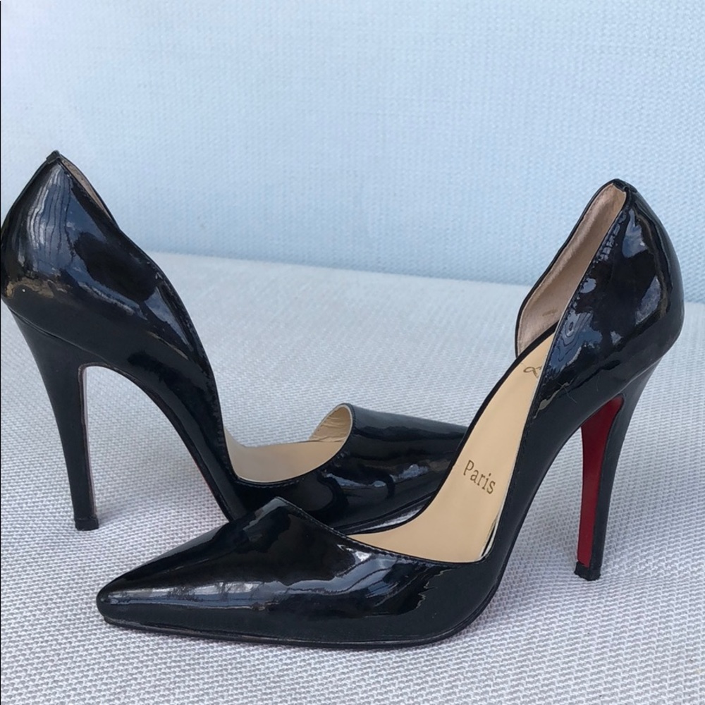 Christian Louboutin elegant black leather high heels